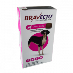Бравекто для собак 40 - 56 кг (очень крупных пород) табл. жевательные 1400мг №1